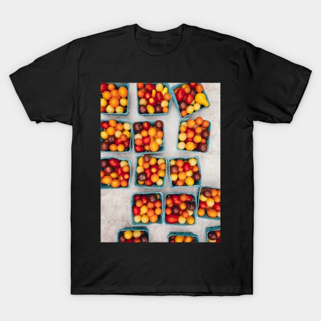 Heirloom Cherry Tomatoes in Small Boxes T-Shirt by visualspectrum